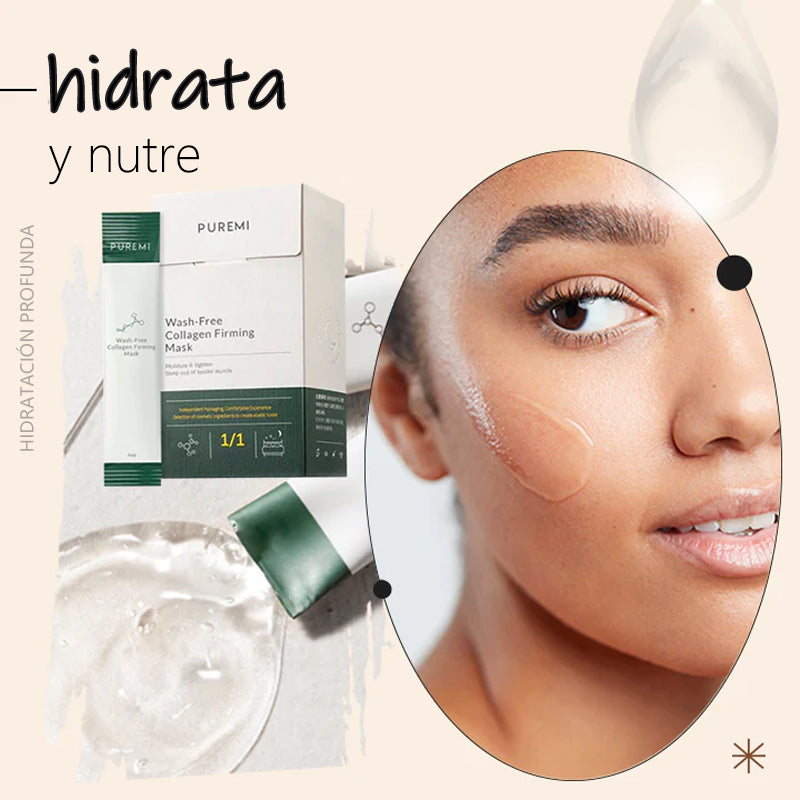 (Yan's) Nueva mascarilla reafirmante de colágeno PuriMe Coreano con masajeador facial iónico